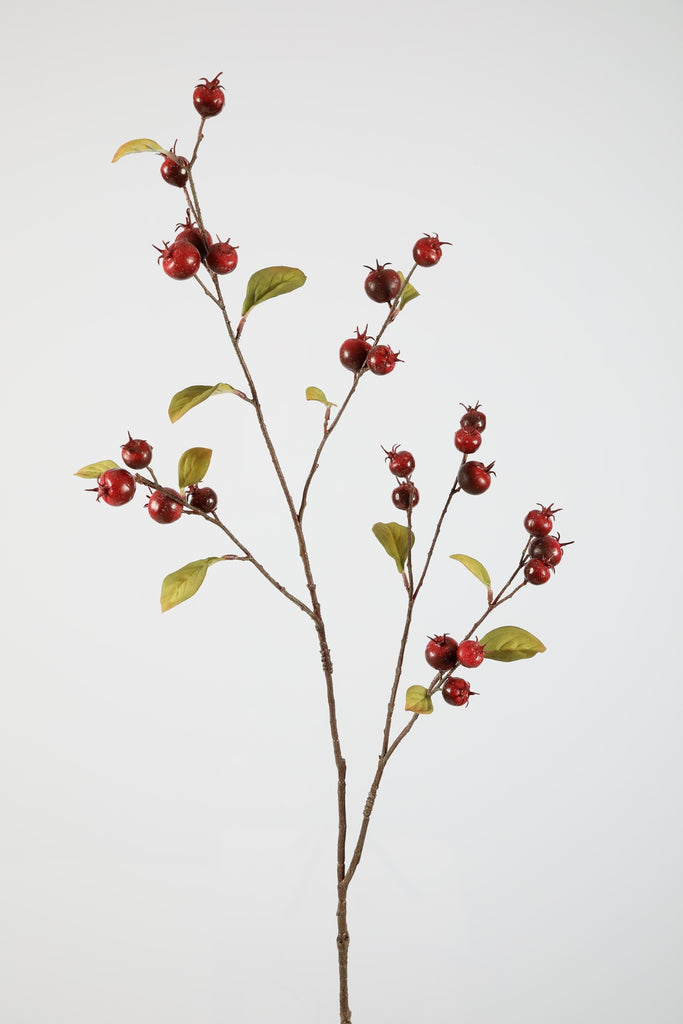 Zijdebloemen- en planten 'Rode bessen' Pomegranate Fruit spray